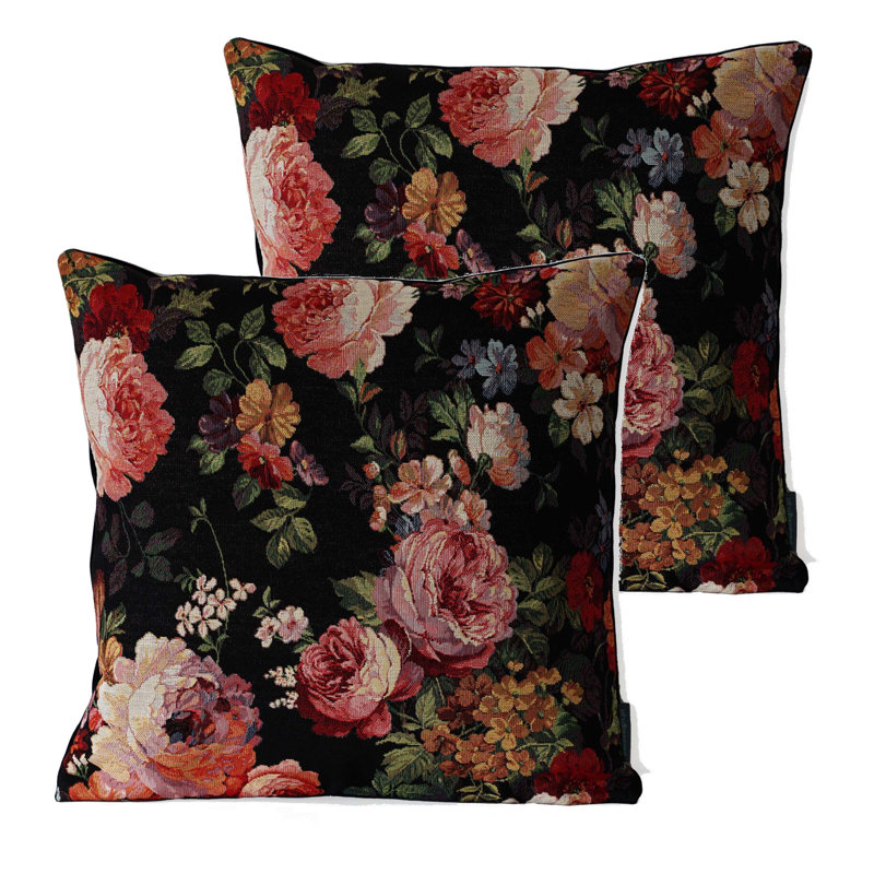 Floral Square Throw Pillow Cover, 56 cm x 56 cm