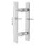 Poignée de porte à double face en acier inoxydable, paire de poignées de porte de grange coulissantes à pousser, poignée de porte commerciale en forme de H (11,61 * 1,6 * 5,95 po)-115342013