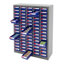 Armoire de rangement en acier laminé à froid de 33,9 po de hauteur, support de rangement autoportant à 75 compartiments avec séparateurs réglables pour garage-1507637836