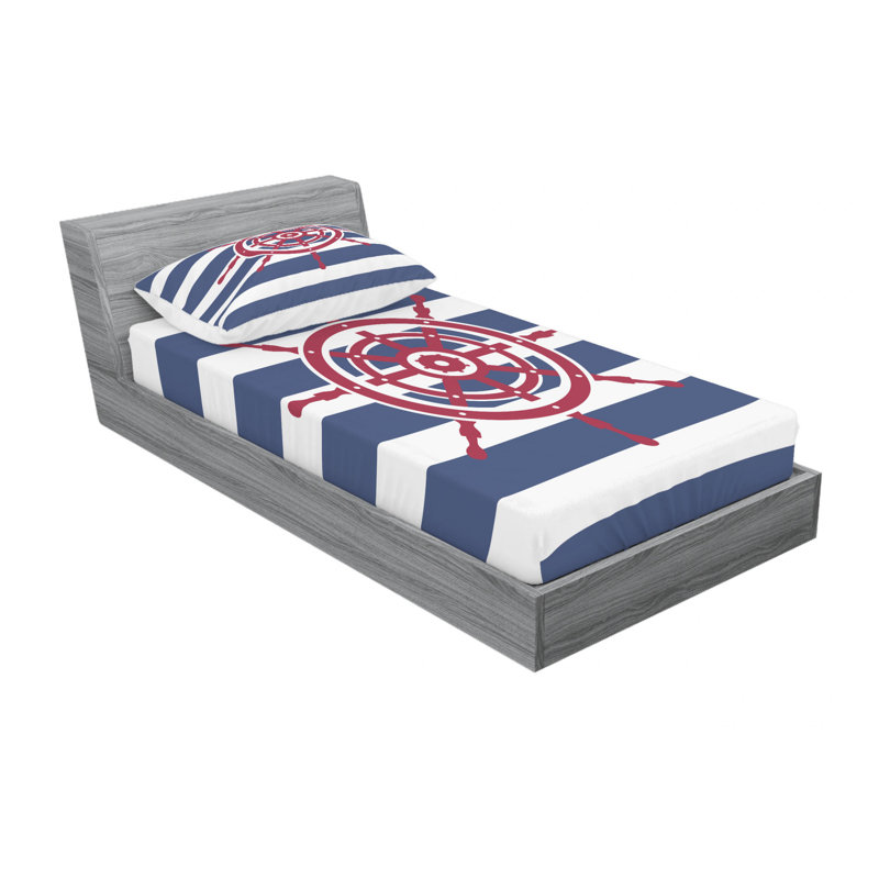Microfiber Striped Sheet Set, Twin XL Sheet Set with Fitted Sheet