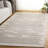 Huriya Ebony Hand Tufted Wool Cotton Striped Rug in Gray/Black-784319302