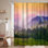 Rideau de douche Morning Fog Red Sunrise Rainbow Mountains avec 12 crochets
