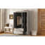 Armoire élégante et fonctionnelle à trois portes avec miroir intégré et grand espace de rangement-1587851110