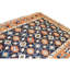 High-Quality Hand-Knotted Navy And Rust Area Rug