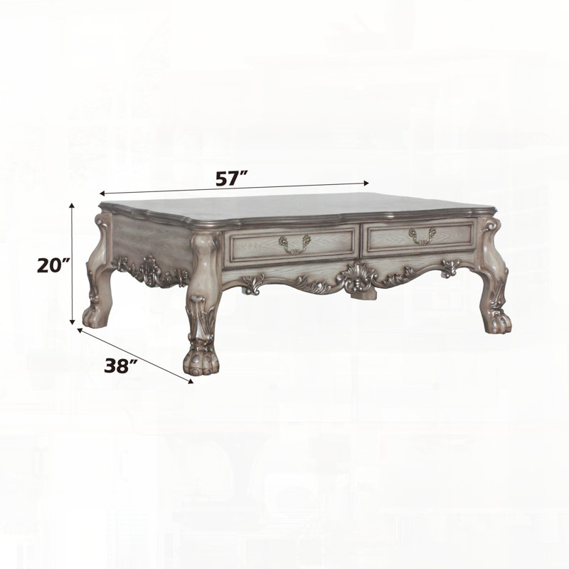 Table basse avec deux tiroirs de rangement pour une utilisation pratique