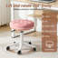 XUEGW, ensemble de 2 tabourets roulants à hauteur réglable sans accoudoirs en similicuir pour le bureau, rose-193637858
