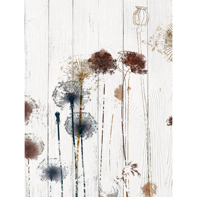 Rustic Dandelion Breeze Canvas Wall Art, 12" H x 16" W
