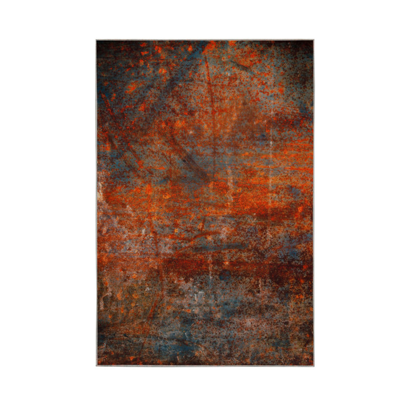 Tapis de couloir souple 2,6 x 4,9 pi | 100% polyester, hauteur de poils de 0,04 po | Antibactérien, antidérapant sous la surface | Tissé avec impression numérique 3D | Lavable à la machine | Durable et élégant pour les vestibules et les salons