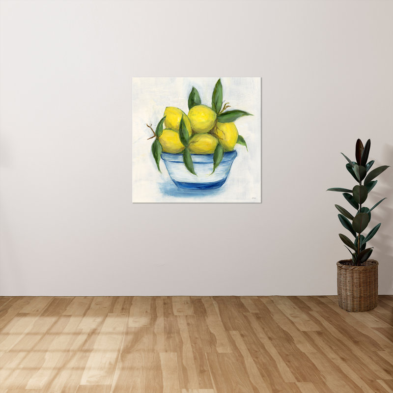 "Sicillian Lemons I" par Marilyn Dunlap, reproduction sur toile, H 18 po x l 18 po x P 1 po