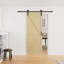 Porte de grange coulissante moderne de 84 po de hauteur | Peut être peinte en surface apprêtée | Porte de garde-robe avec trousse d'installation et quincaillerie à fermeture en douceur-62260197-117256343-59378300
