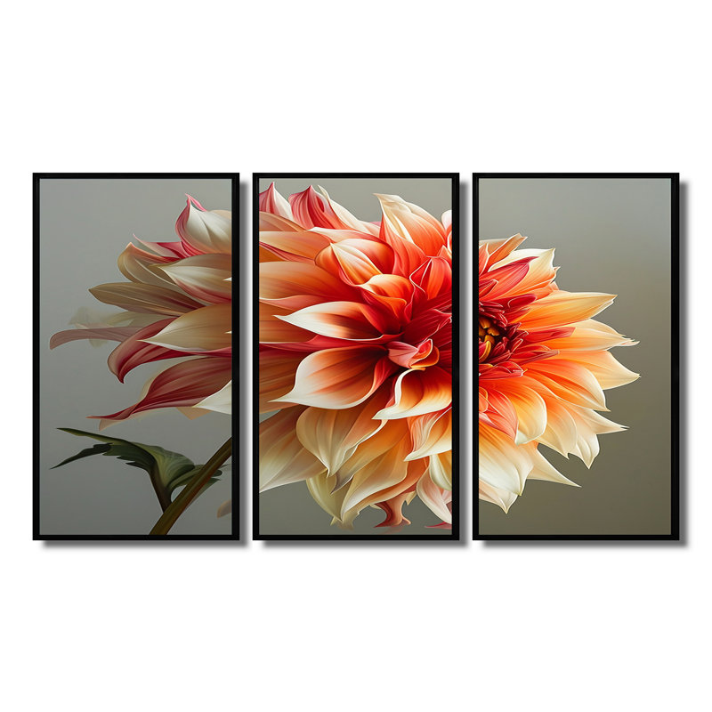 Ensemble de salon Orion - Dahlia, Cadre flottant noir, H 40 po x l 60 po x P 1 po