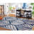 Arisdelsy Floral Handmade Tufted Wool Navy/Ivory Area Rug-1180286