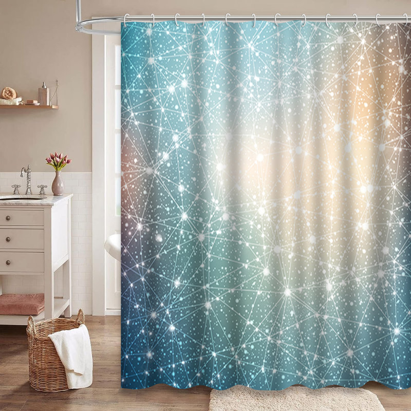 Rideau de douche Constellation Stars, L 72 po x l 84 po