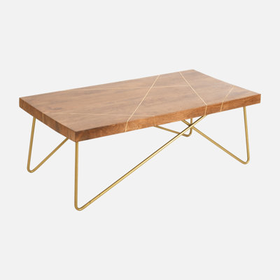 Rayos Solid Wood Top Single Coffee Table