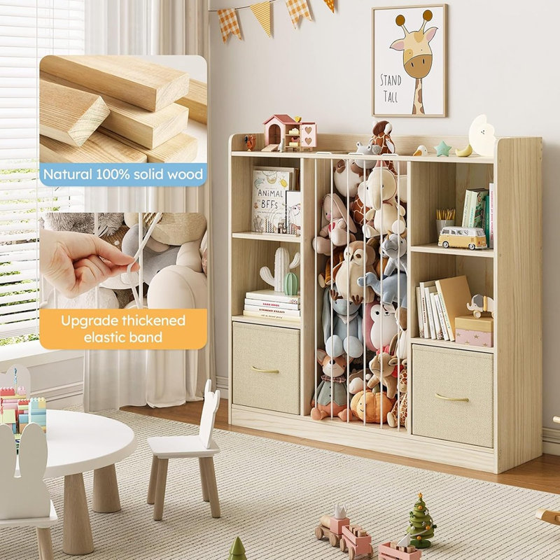 Organisateur de jouets et rangement en bois pour enfants