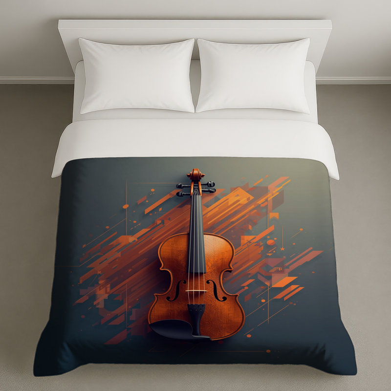Housses de couette abstraites pour violon, Twin