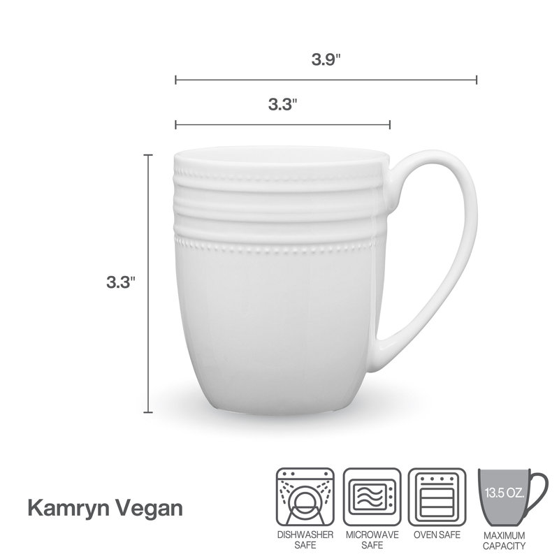 Mikasa Kamryn Vegan Bone China Coffee Mugs