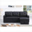 Canapé modulaire avec lit simple escamotable et amp; Chaise avec rangement | Similicuir gris anthracite-426581318