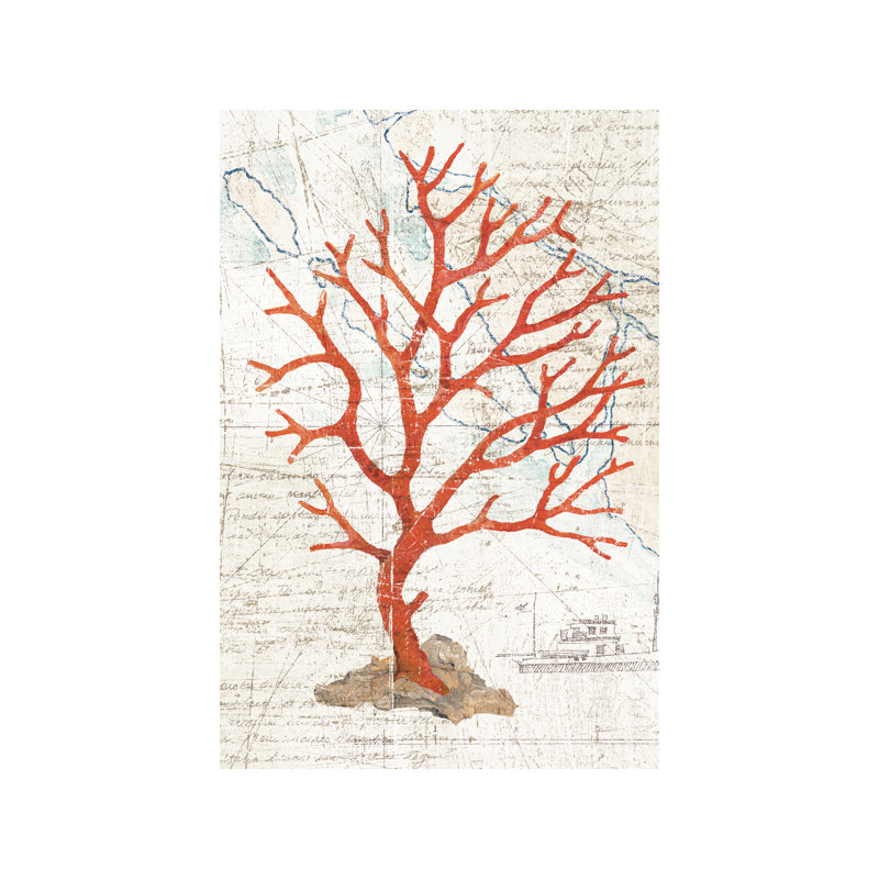 Textured Coral IV by Avery Tillmon - Wrapped Canvas Print, 66.04 cm H x 45.72 cm W x 1.91 cm D