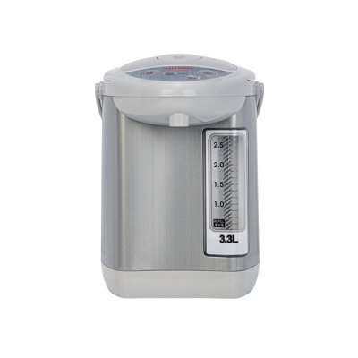 Coucou 3,49 pte Distributeur d'eau électrique et thermique à pot automatique, 11,6 x 12,4 x 8,7 pouces, couvercle intérieur en acier inoxydable, bouton de distribution d'eau motorisé, gris