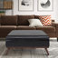 Repose-pieds capitonné carré Mid-Century avec détails capitonnés Owen-1434200305