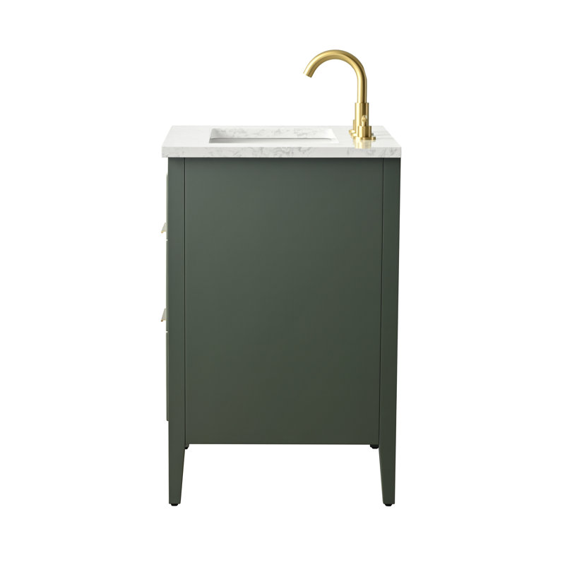 Emma 24" W Single Vanity, Vintage Green