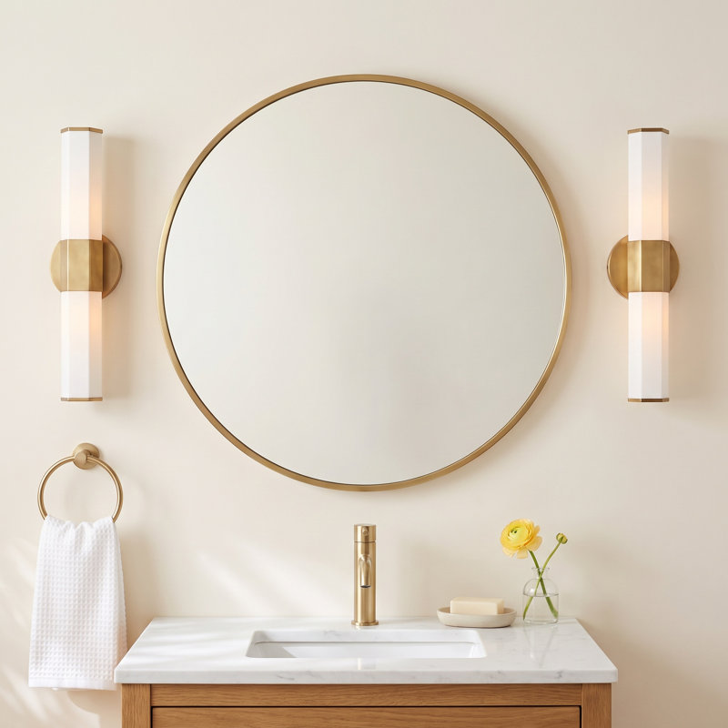 Belden Dimmable LED Bath Sconce, Heritage Brass