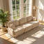 Canapé modulaire 3 places Cloud en chenille, dimensions : 267 cm (L) x 85 cm (P) x 95 cm (H).