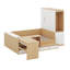 Lit de jour double avec chargement USB, lit plateforme en bois avec 6 tiroirs, tablettes, bureau et garde-robe-124554980