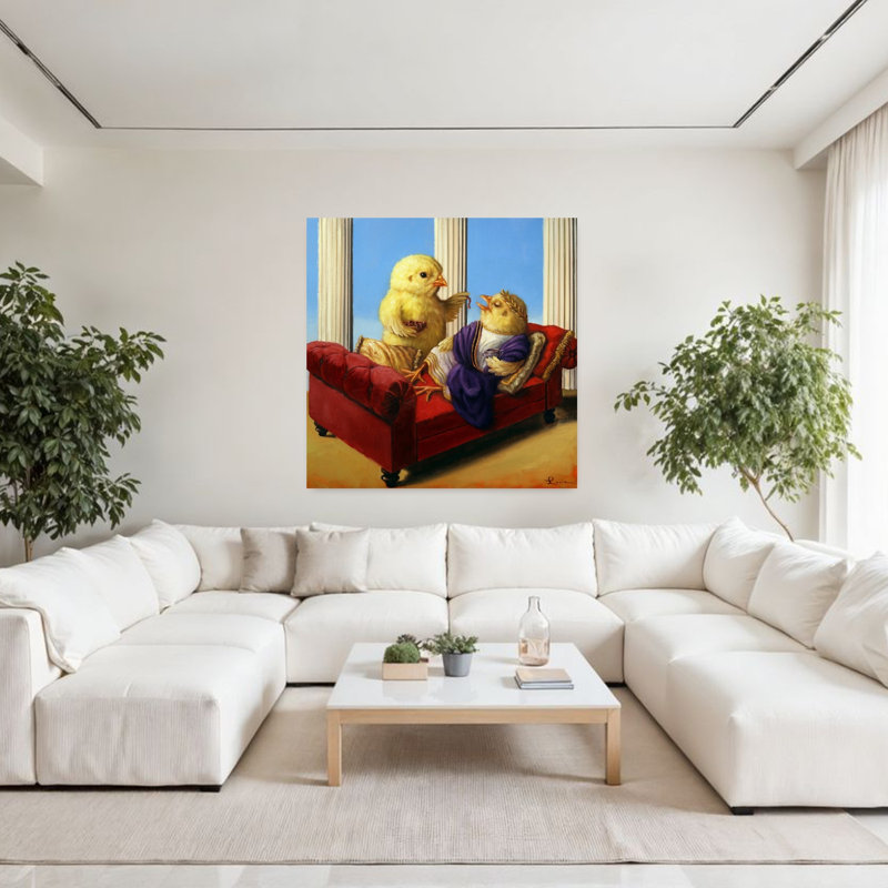 Emperor's lunch, art urbain contemporain, H 48 po x l 48 po