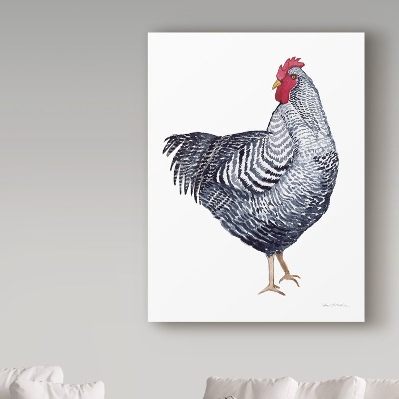 « life on the farm, élément de poulet », reproduction d’art sur toile tendue, H 47 po x l 35 po x P 2 po
