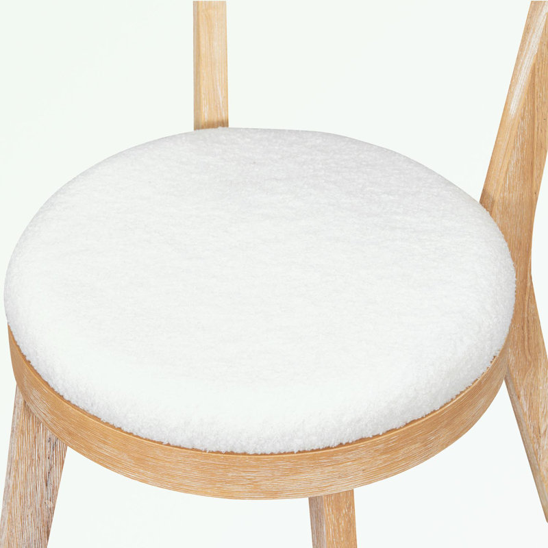 Set of 2 wooden frame Dining Chairs with soft cushion