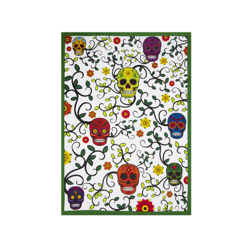 Calavera Cotton Dish Cloth Kitchen Towel