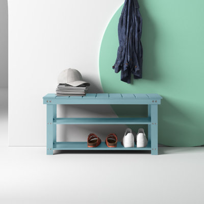 Carrold Utility Mudroom Bench with Shelves