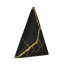 Rift Wall Tile, Triangle, Matte Black, Gold Leaf