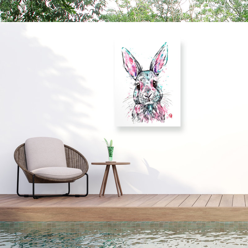 Toile d'extérieur Lisa Whitehouse Bunny Rascal, H 14 po x l 19 po