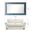 Miroir d'appoint biseauté en cuir chagrin métallique-19763670
