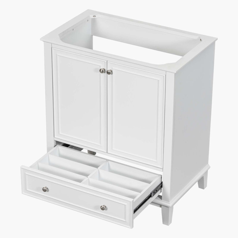 Base de meuble-lavabo simple H 33,8 po x l 29,5 po x P 17,8 po 29,5 po seulement, Blanc