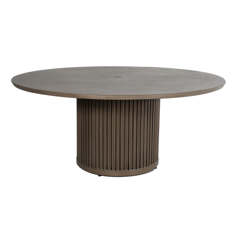 Table de parasol ronde Samara, H 28,5 po x l 60 po x P 60 po