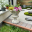 Jardinière, décoration et plantation de jardin, couleur blanc antique, l 16,33 po x P 16,33 po x H 21,45 po
