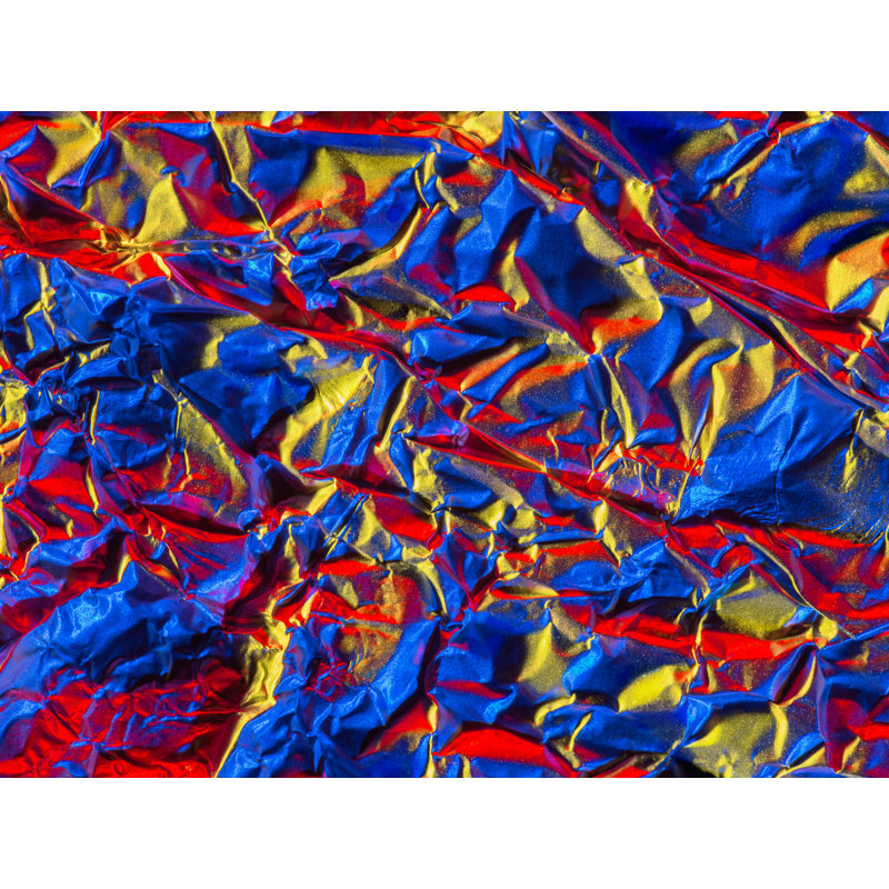 Feuille d'aluminium par Philippe Moisoux - photographie, H 24 po x l 32 po, Toile tendue
