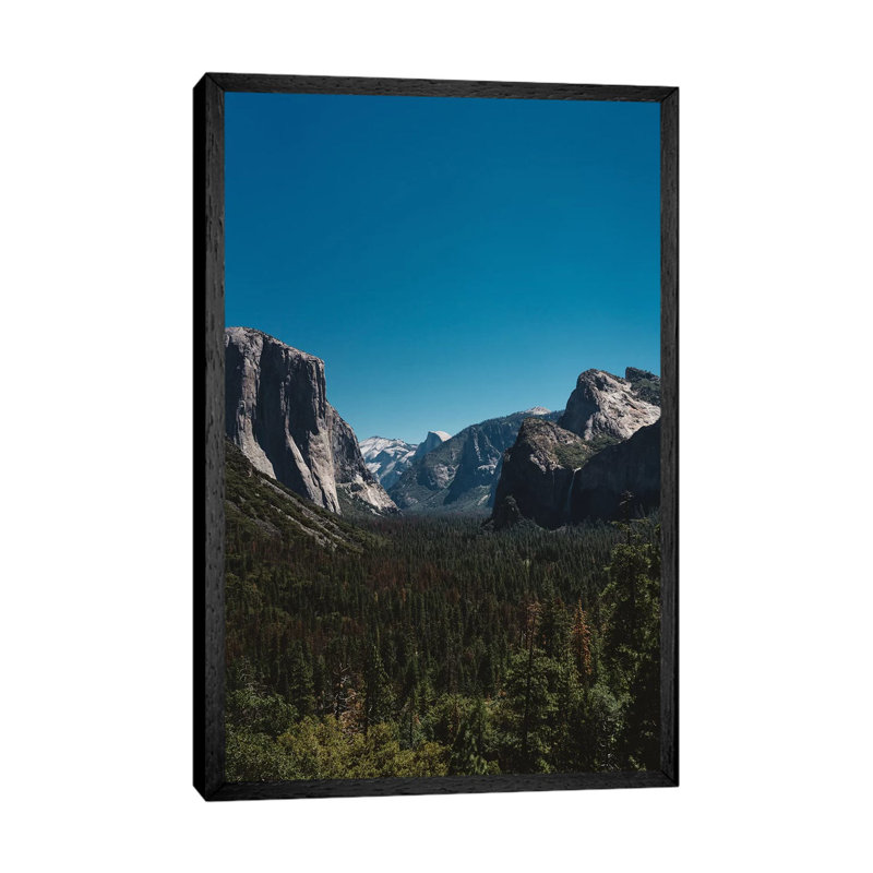 Tunnel View, Yosemite National Park II 1 Piece Wall Art on Canvas, 66.04cm H x 45.72cm W x 3.81cm D, Black Framed