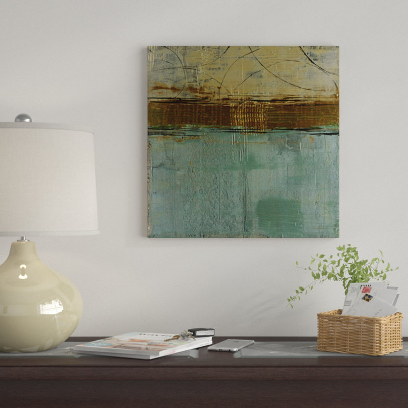 « cool blue canyon », impression sur toile, H 12 po x l 12 po x P 0,75 po, Pas de tapis, Toile tendue