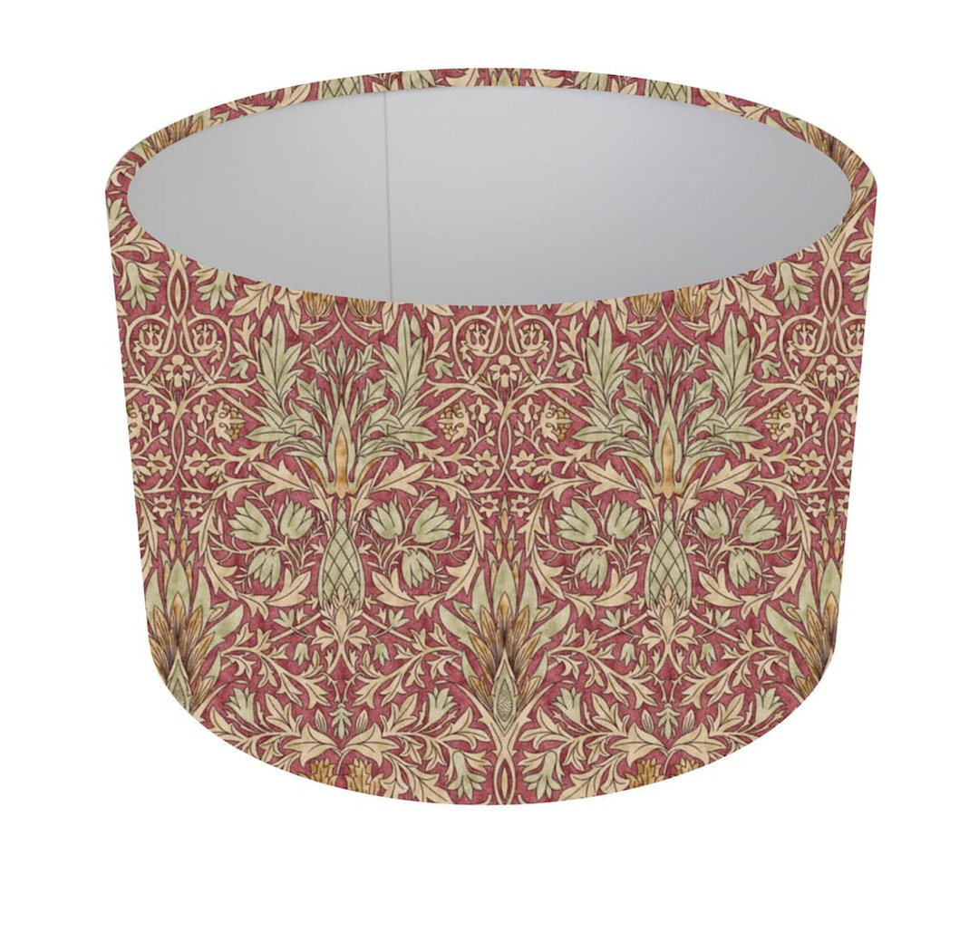 Cotton Drum Pendant Shade ( Screw On ) Red