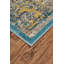 Tapis oriental bleu en coton Agatha-968905366