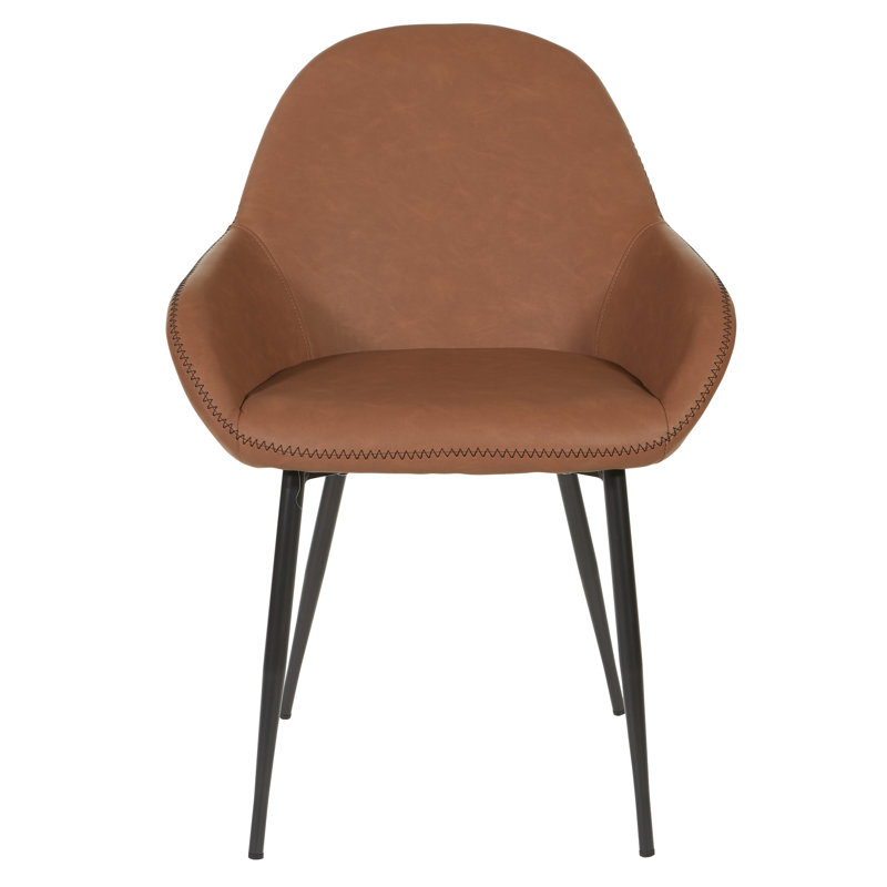 Sabra 19.25 " H Upholstered Side Chair, Saddle Fabric