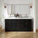 Tidworth 72'' Solid Wood Double Bathroom Vanity with 1.5'' Carrara Marble Top, Rectangular Sinks