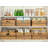 Rectangular Large Wicker Storage Basket with Built-in Handles, Water Hyacinth and Seagrass Woven Storage Basket