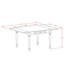 L'ensemble de mobilier de salle à manger 5 pièces comprend une table de salle à manger rectangulaire avec Dropleaf et 4 chaises Parsons en toile de lin, acajou-106903494-109975319-109975317