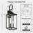 27.5" H 3-Light Textured Black Large Outdoor Wall Lantern with Clear Beveled Glass
